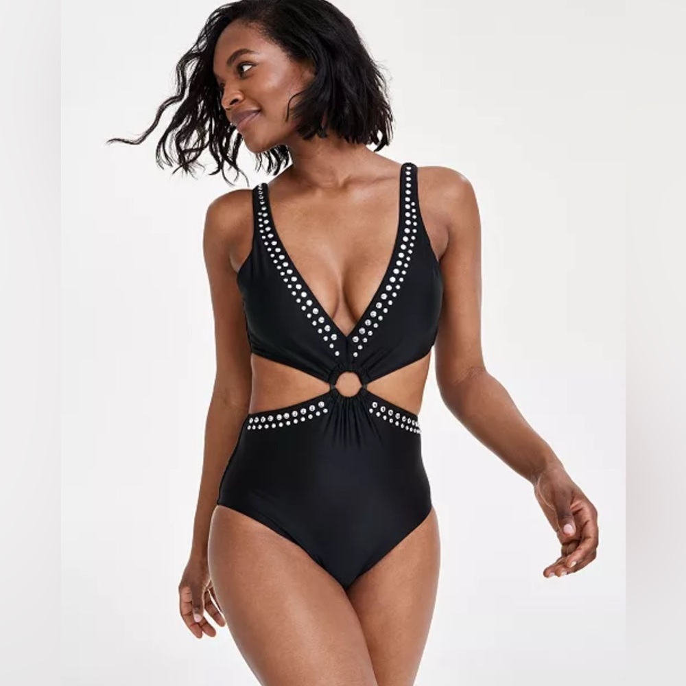 Bar III
NEW Women's Tell Me About It Stud One-Piece Swimsuit, MEDIUM